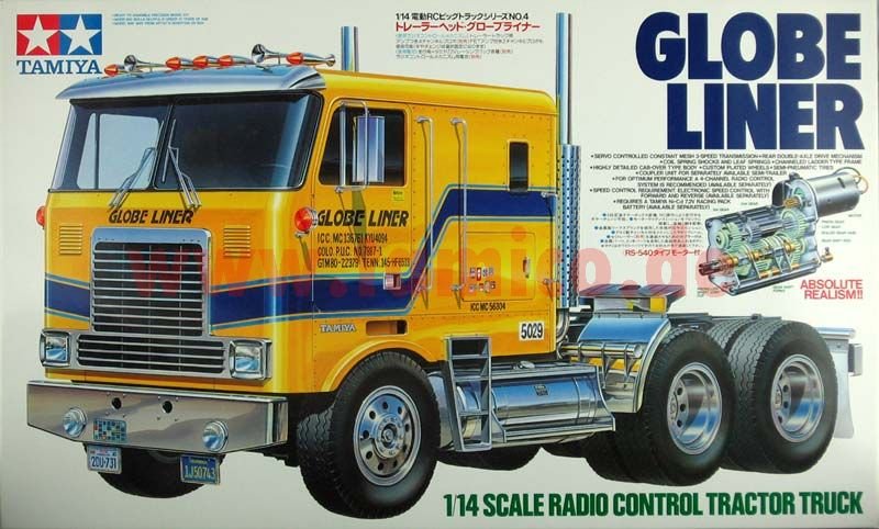 Camion RC Tamiya 1/14 US Globe Liner – Kit à Monter, Neuf, 300056304