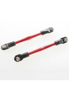 Traxxas 3139X Turnbuckles, aluminum (red-anodized), toe links, 59mm (2) (assembled with rod ends & hollow balls) (requires 5mm aluminum wrench #5477)