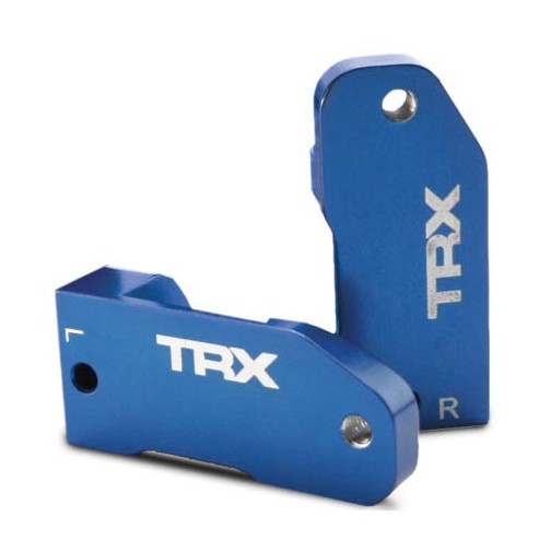 Caster blocks, 30-degree, blue-anodized 6061-T6 aluminum (left & right)/ suspension screw pin (2)