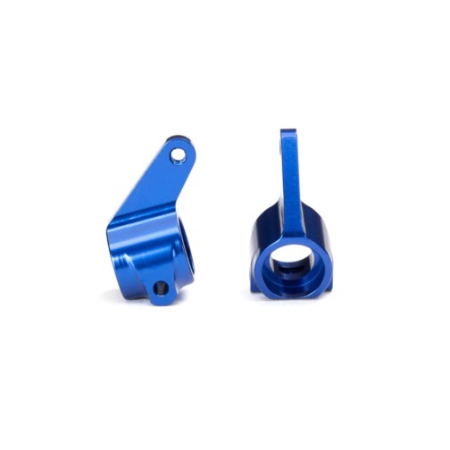 Traxxas 3636A Steering blocks, Rustler/Stampede/Bandit (2), 6061-T6 aluminum (blue-anodized)/ 5x11mm ball bearings (4)
