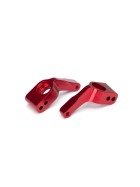 Traxxas 3652X Stub axle carriers, Rustler/Stampede/Bandit (2), 6061-T6 aluminum (red-anodized)/ 5x11mm ball bearings (4)
