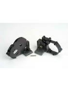 Traxxas 3691 Gearbox halves (l&r) (black) w/ idler gear shaft