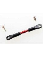 Traxxas 3737 Turnbuckle, aluminum (red-anodized), camber link, front, 39mm (1) (assembled w/rod ends)/ hollow balls (2) (See part 3741X for complete camber link set)