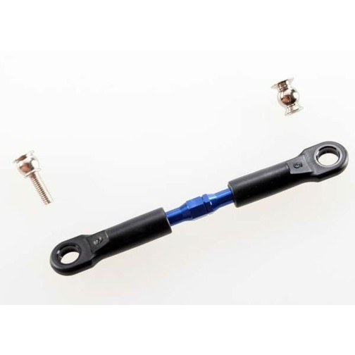 Traxxas 3737A Turnbuckle, aluminum (blue-anodized), camber link, front, 39mm (1) (assembled w/rod ends)/ hollow balls (2) (See part 3741A for complete camber link set)