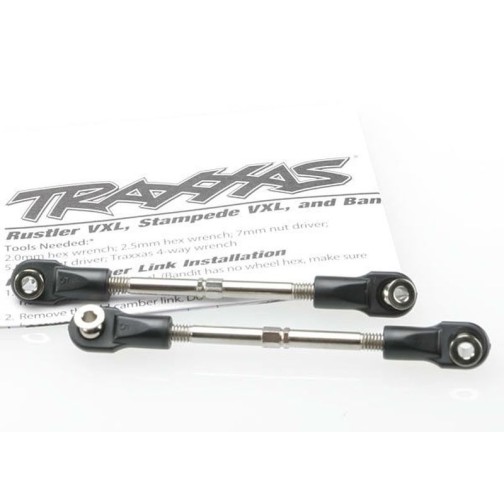 Traxxas 3745 Turnbuckles, toe link, 59mm (78mm center to center) (2) (assembled with rod ends and hollow balls)