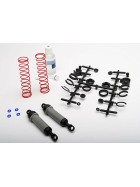 Traxxas 3762A Ultra Shocks (gray) (xx-long) (complete w/ spring pre-load spacers & springs) (rear) (2)