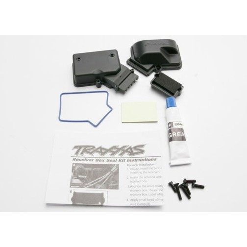 Traxxas 3924 Box, receiver (sealed)/ foam pad/ silicone grease/2.5x8mm BCS (2)/ 3x10mm CCS (2)/ 3x15mm CCS (2)