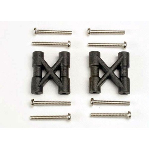 Traxxas 3930 Bulkhead cross braces (2)/ 3x25mm CS screws (8)