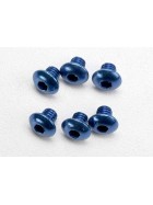 Traxxas 3940 Screws, 4x4mm button-head machine, aluminum (blue) (hex drive) (6)