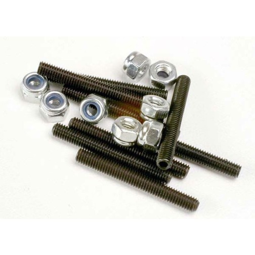 Traxxas 3962 Set (grub) screws, 3x25mm (8)/ 3mm nylon locknuts (8)