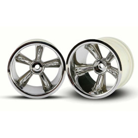 Traxxas 4172 TRX Pro-Star chrome wheels (2) (rear) (for...