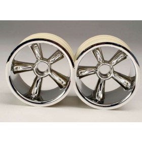 Traxxas 4174 TRX Pro-Star chrome wheels (2) (front) (for...
