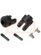 Traxxas 4628R Differential output yokes, black (2)/ 3x5mm countersunk screws (2)/ screw pin (2)