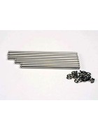 Traxxas 4939X Suspension pin set, stainless steel (w/ E-clips)