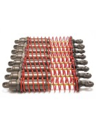 Traxxas 4962 Big Bore shocks (xx-long) (hard-anodized & PTFE-coated T6 aluminum) (assembled) w/ red springs, TiN shafts (8 pack)