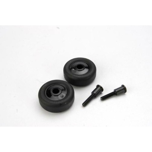 Traxxas 4976 Wheels (4)/ mounting screws (2) (for standard wheelie bar)