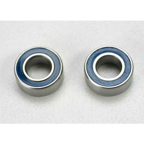 Ball bearings, blue rubber sealed (5x10x4mm) (2)