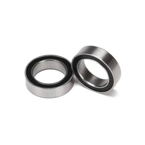 Ball bearings, black rubber sealed (10x15x4mm) (2)