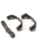 Traxxas 5343X Mount, steering arm/ steering stops (2) (lower hinge pin retainer) (includes standard and maximum throw steering stops)
