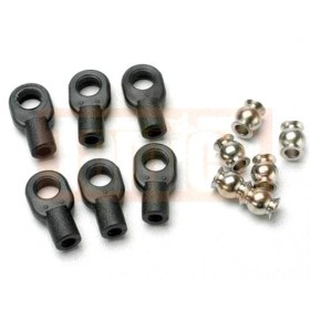 Traxxas 5349 Rod ends, small, with hollow balls (6) (for...