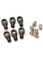 Traxxas 5349 Rod ends, small, with hollow balls (6) (for Revo steering linkage)