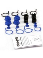 Traxxas 5378X Pivot ball caps (4)/ dust boots, rubber (4)/ dust plugs, rubber (4)/ dust boot retainers, black (4),  blue (4) (2 pkgs. req. to complete truck)
