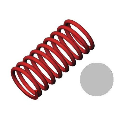 Traxxas 5442 Spring, shock (red) (GTR) (4.9 rate silver) (std. front 120mm) (1 pair)