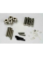 Traxxas 5452 U-joints, driveshaft (carrier (4)/ 4.5mm cross pin (4)/ 3mm cross pin (4)/ e-clips (20)) (metal parts for 2 driveshafts)