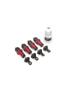 Traxxas 5460R Shocks, GTR aluminum, red-anodized (fully assembled w/o springs) (4)