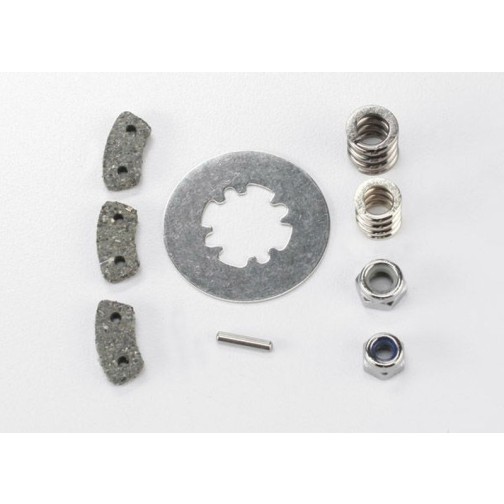Traxxas 5552X Rebuild kit, slipper clutch (steel disc/ friction pads (3)/ spring (2)/ pin/ 4.0mm NL (1)/ 5.0mm NL (1))
