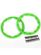 Traxxas 5664 Sidewall protector, beadlock style (green) (2)/ 2.5x8mm CS (24) (for use with Geode wheels)