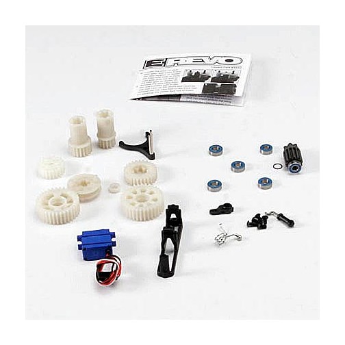 Traxxas 5692 Two speed conversion kit (E-Revo) (includes wide and close ratio first gear sets, sub-micro servo, and linkage) (Requires 3 channel transmitter)