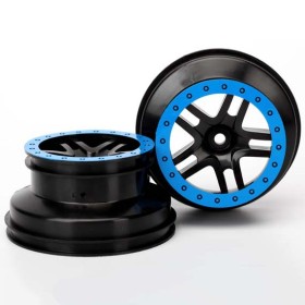 Traxxas 5884A Wheels, SCT Split-Spoke, black, blue...