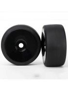 Traxxas 6475 Tires & wheels, assembled, glued (black, dished wheels, slick tires (S1 compound), foam inserts) (front) (2)