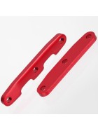 Traxxas 6823R Bulkhead tie bars, front & rear, aluminum (red-anodized)