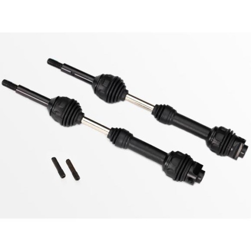 Traxxas 6852R Driveshafts, rear, steel-spline constant-velocity (complete assembly) (2)