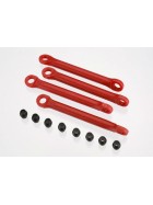 Traxxas 7018 Push rod (molded composite) (red) (4)/ hollow balls (8)
