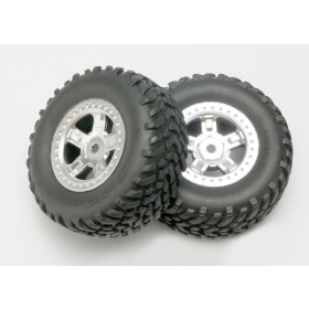 Traxxas 7073 Tires and wheels, assembled, glued (SCT...