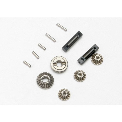 Traxxas 7082 Gear set, differential (output gears (2)/ spider gears (3))/ differential output shafts (2)/ 1.5x6mm pin (3)/ 1.5x8mm pin (2)