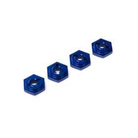 Traxxas 7154X Wheel hubs, hex, aluminum (blue-anodized) (4)