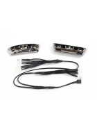Traxxas 7186 LED lights, light harness (4 clear, 4 red)/ bumpers, front & rear/ wire ties (3)  (requires power supply #7286A)