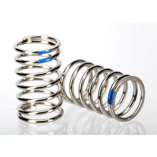 Traxxas 7245A Spring, shock (nickel finish) (GTR) (2.925 rate, blue) (1 pair)