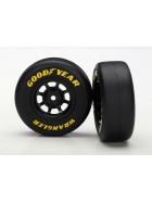 Traxxas 7378 Tires and wheels, assembled, glued (8-spoke wheels, black, 1.9 Goodyear tires) (2)