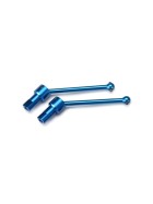 Traxxas 7650R Alu Driveshaft assembly, front & rear, (blue-anodized) (2)