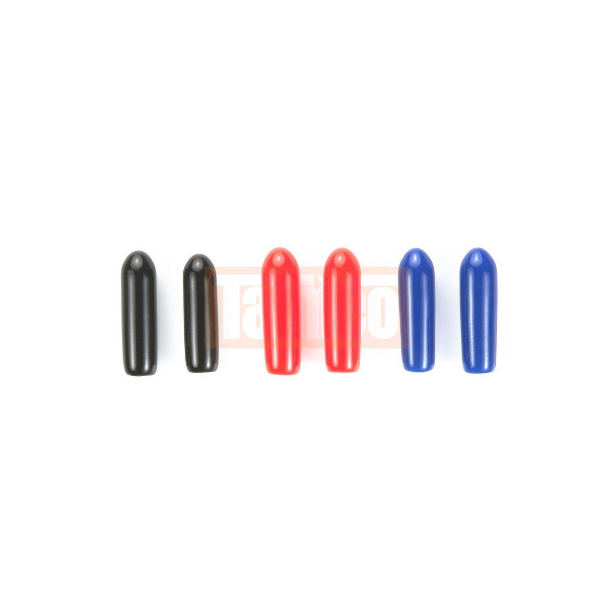 Tamiya Antennenkappen (2x rot, 2x schwarz, 2x blau)  #84189
