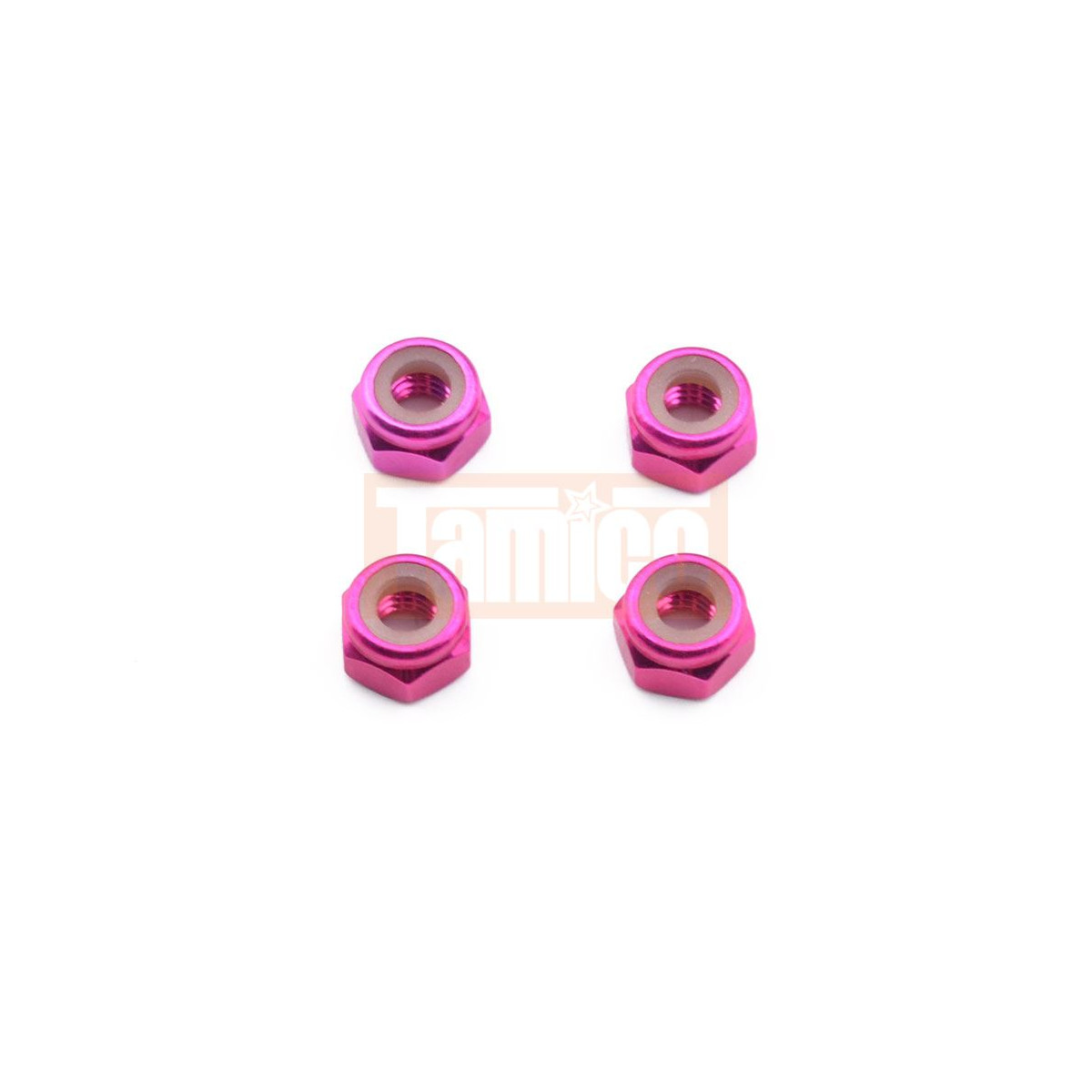 Tamiya Sicherungsmutter 4mm (pink, 4 Stk.) #19804624