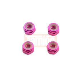 Tamiya #19804624 (AP)4mm Nut pink(4pcs.)for 58527