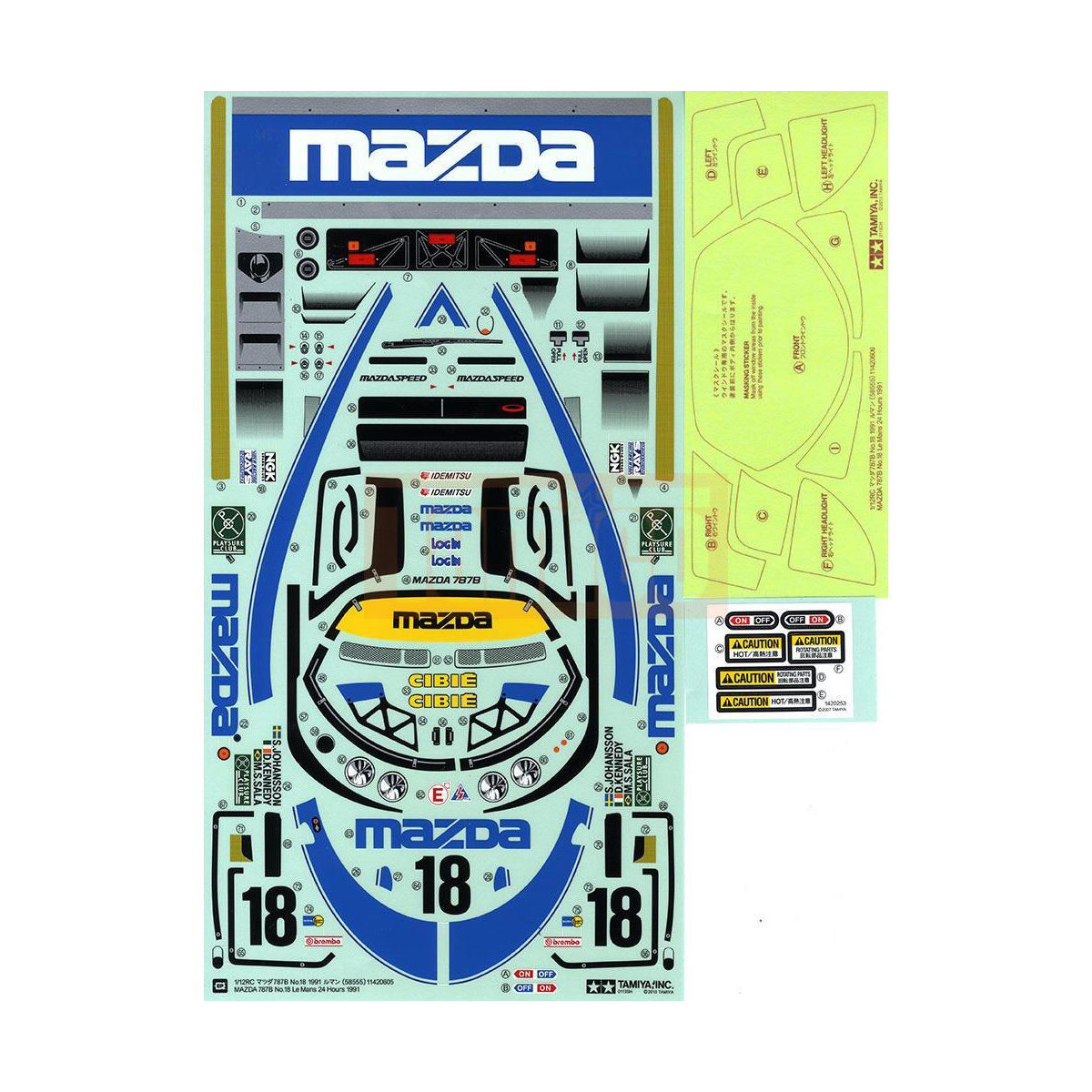Tamiya Aufkleber Mazda 787B Le Mans 1991 RM-01 #19495759