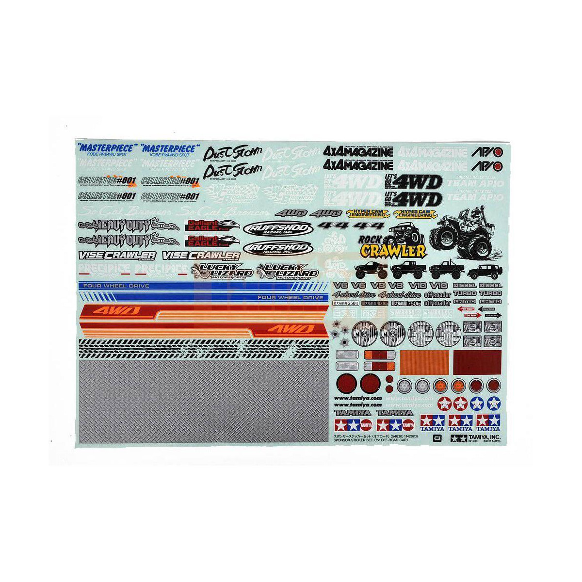 Tamiya #54630 Off-Road Car Sponsor Stickers