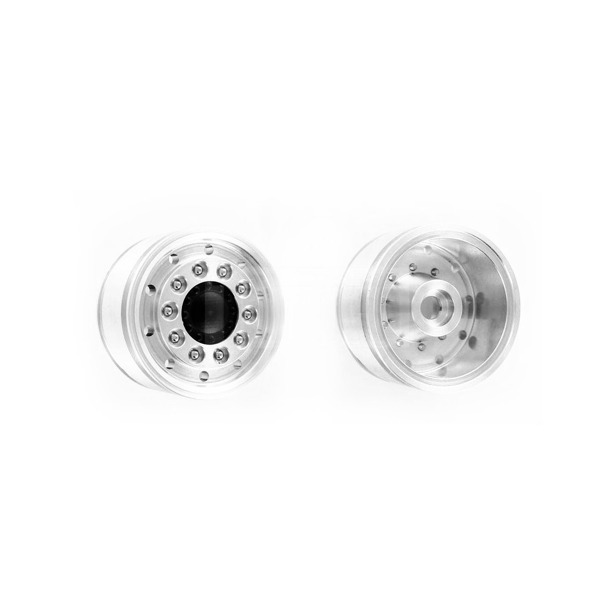 Carson 1:14 Alum. Front wheel wide/round h. (2)